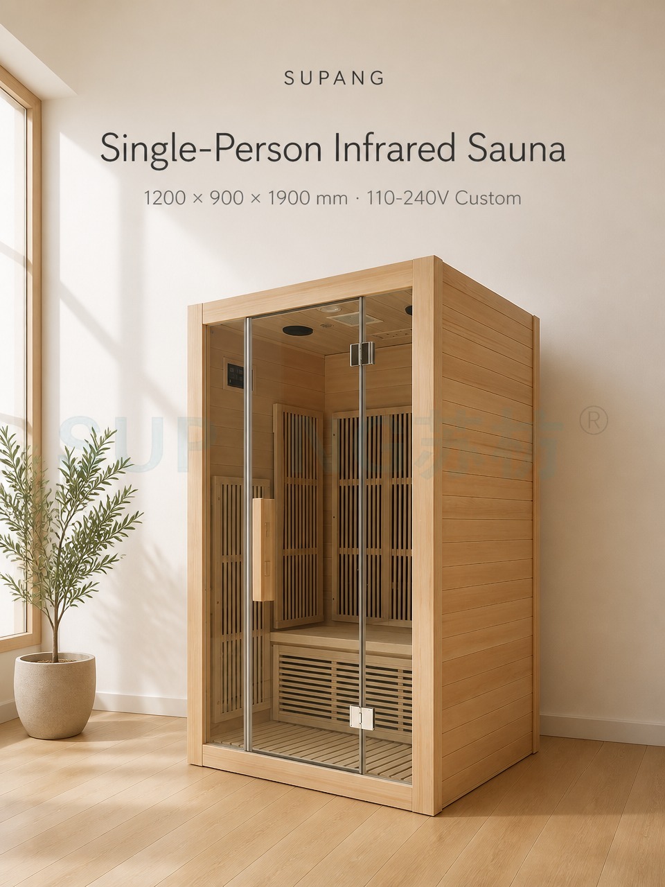 SUPANG single person infrared sauna hero