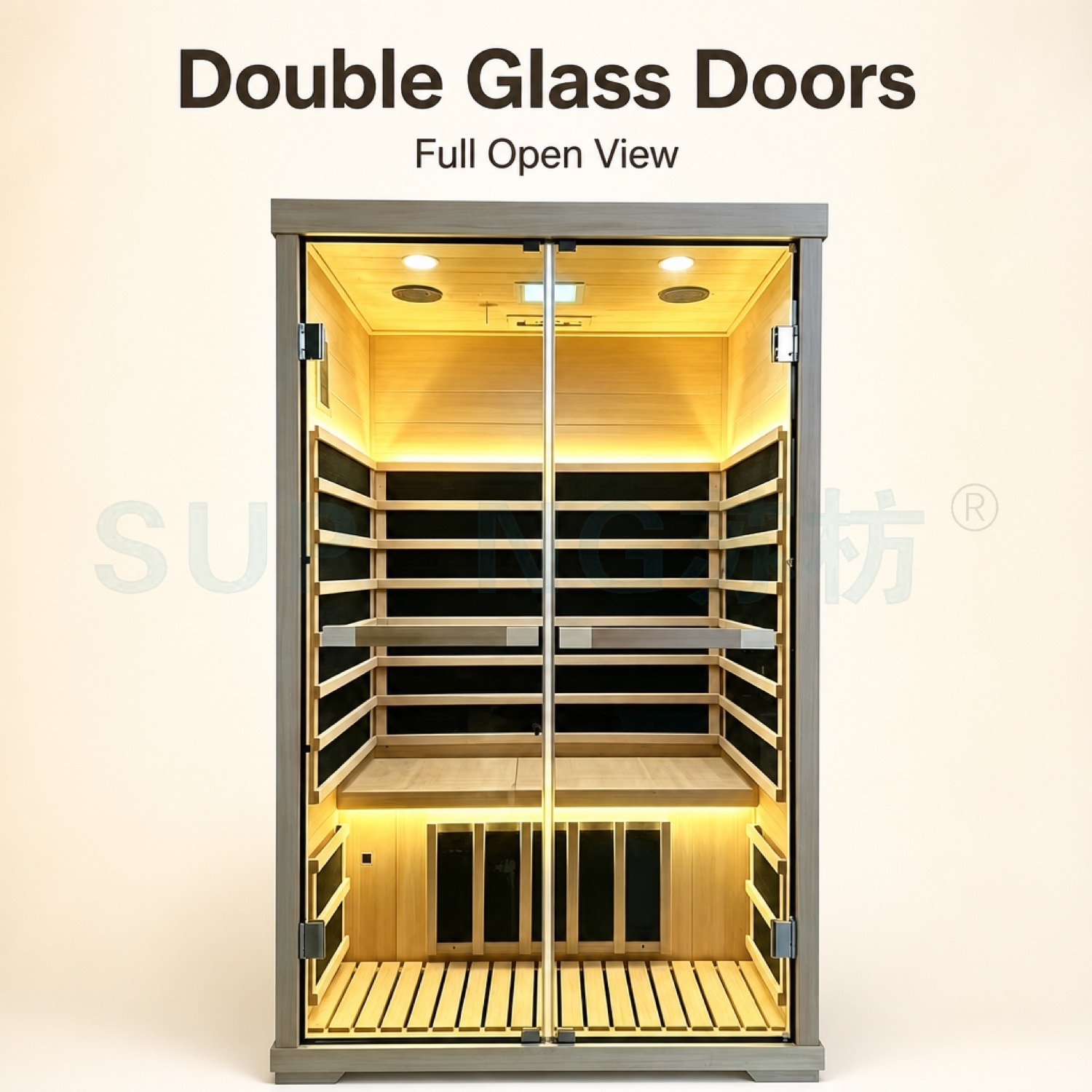 tempered glass door