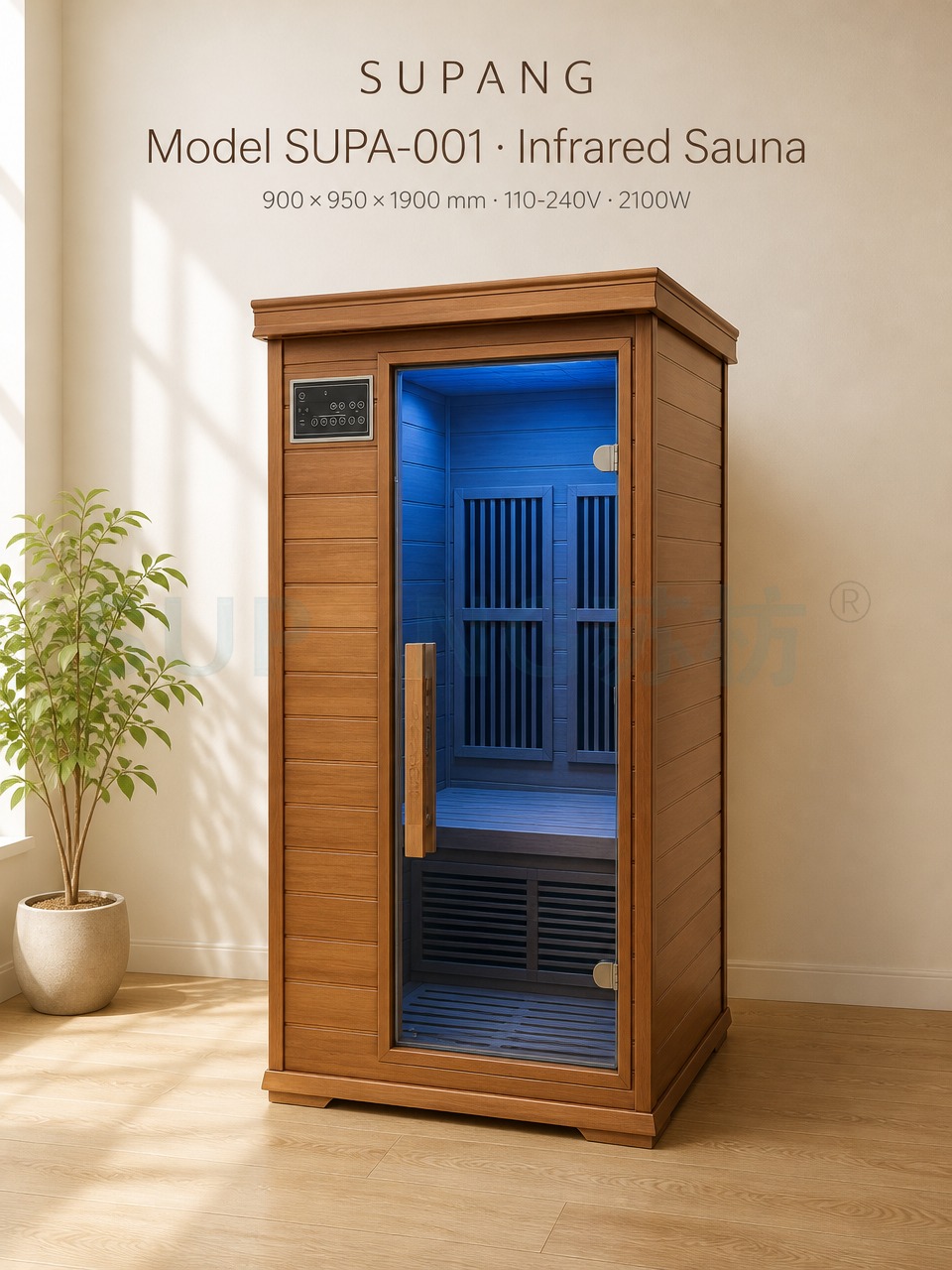 SUPANG single person infrared sauna hero