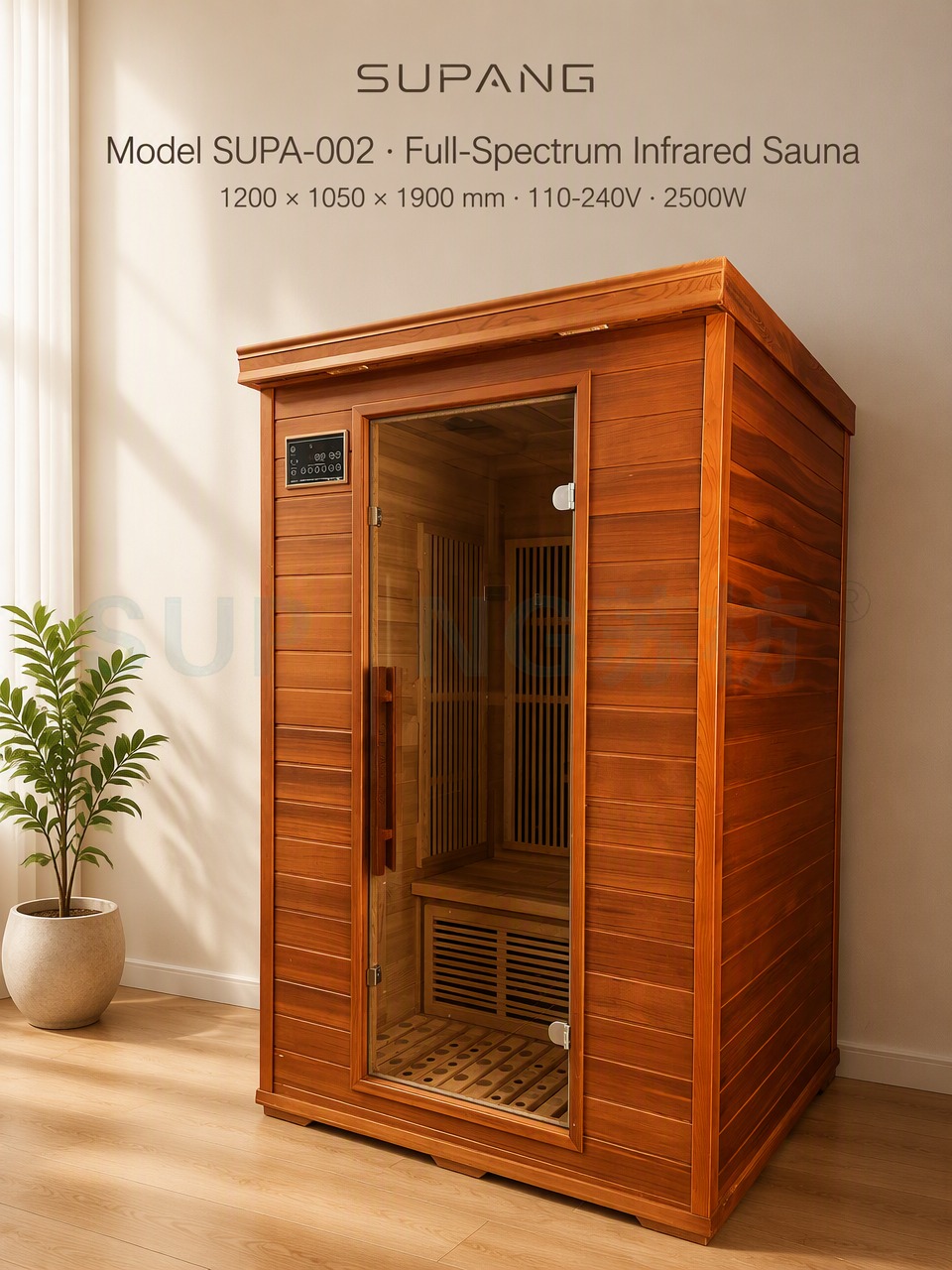 SUPANG single person infrared sauna hero