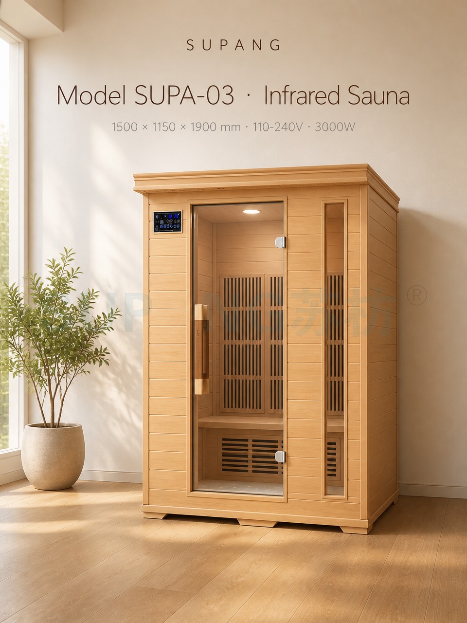 SUPANG single person infrared sauna hero
