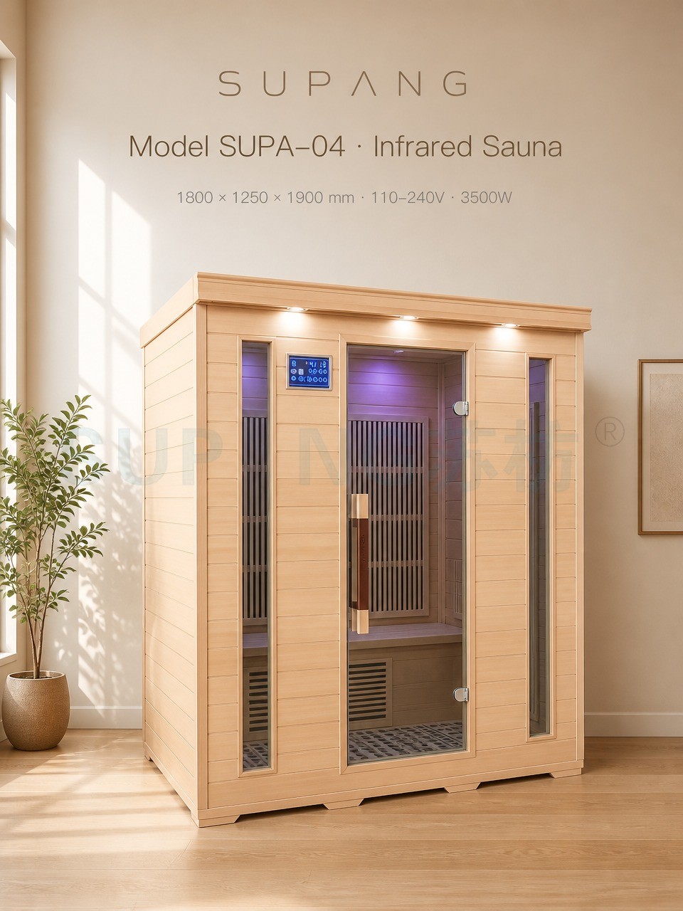 SUPANG single person infrared sauna hero