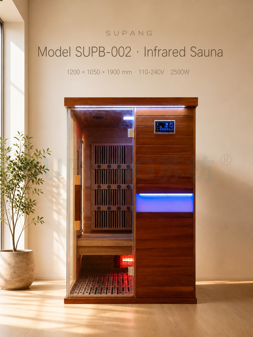 SUPANG single person infrared sauna hero