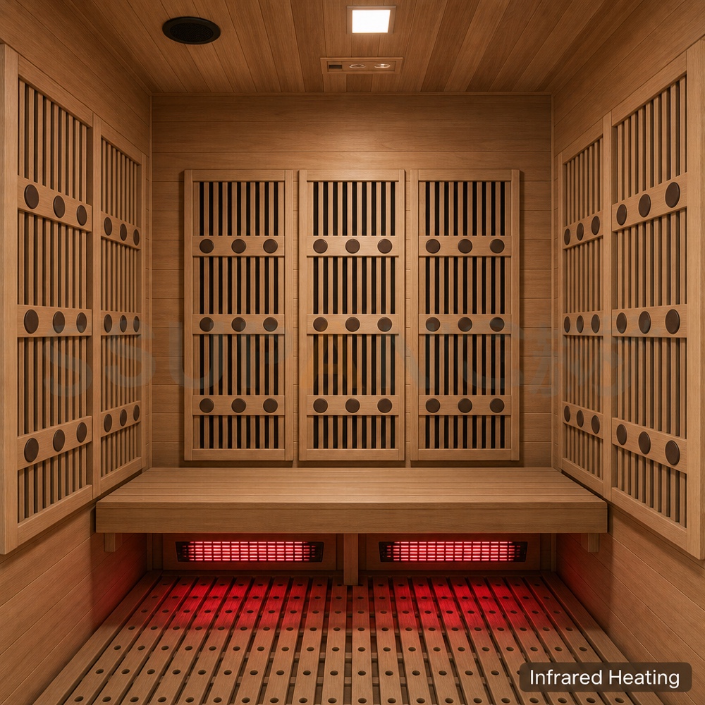 interior with far-infrared panels