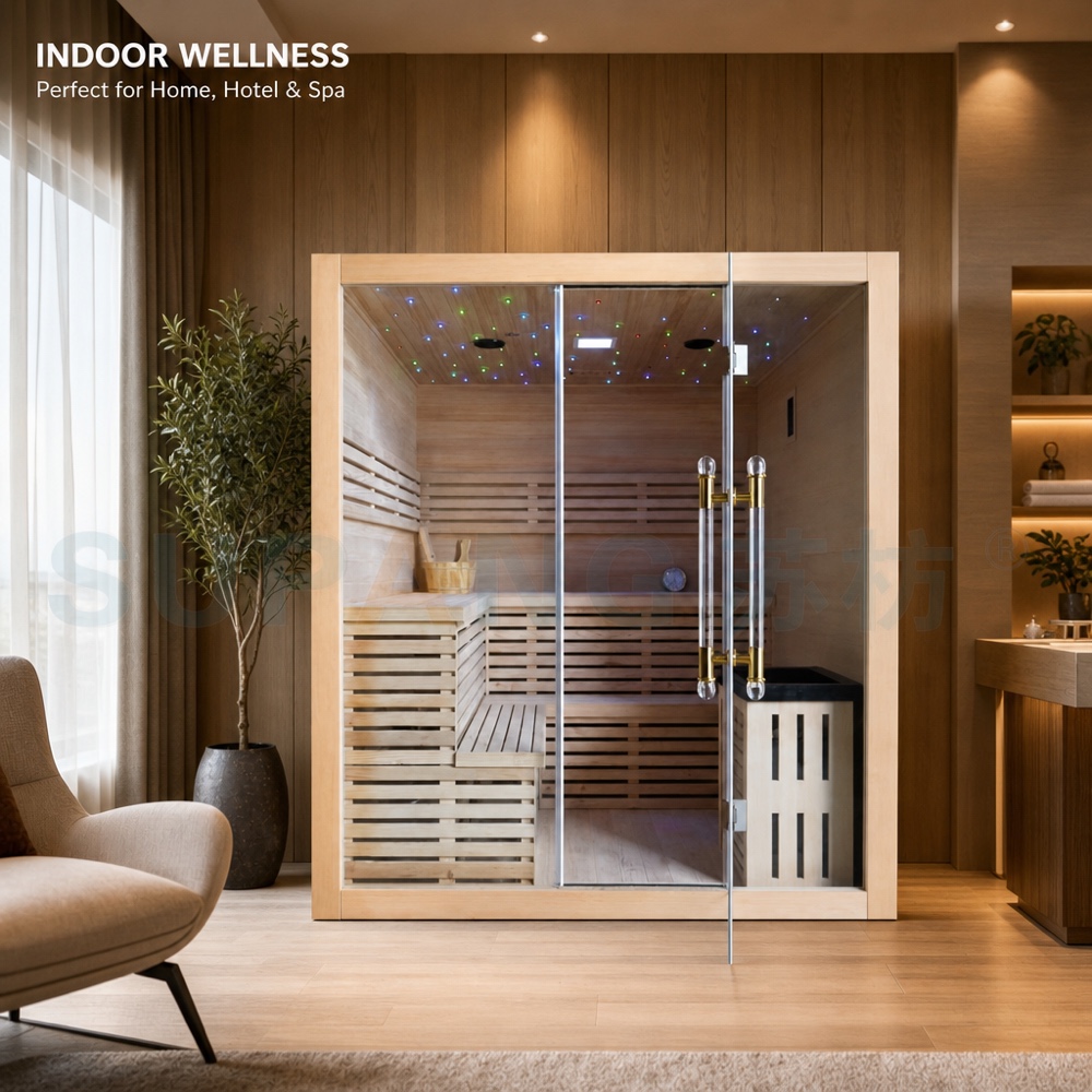 indoor scene with starry ceiling