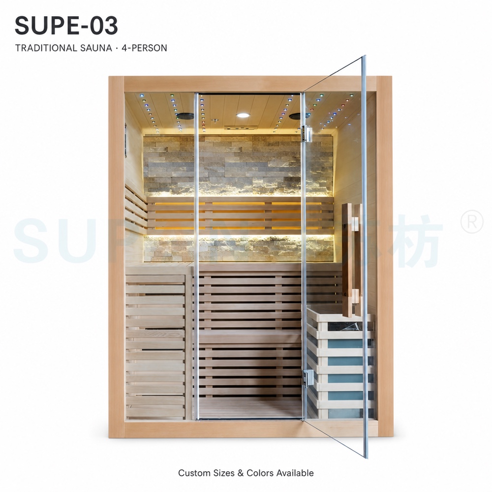 4-person traditional sauna SUPE-03