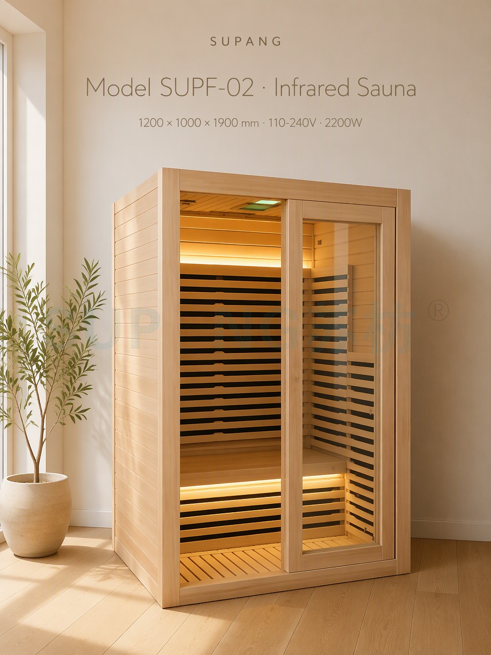 SUPANG single person infrared sauna hero