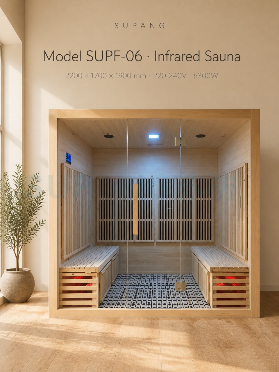 SUPANG single person infrared sauna hero