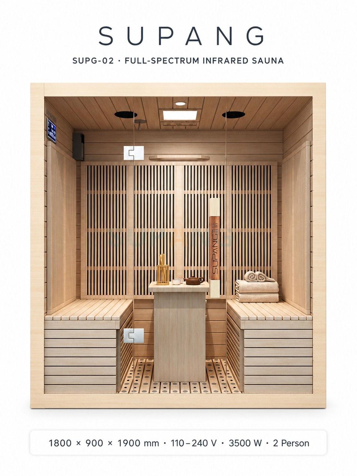 SUPANG single person infrared sauna hero
