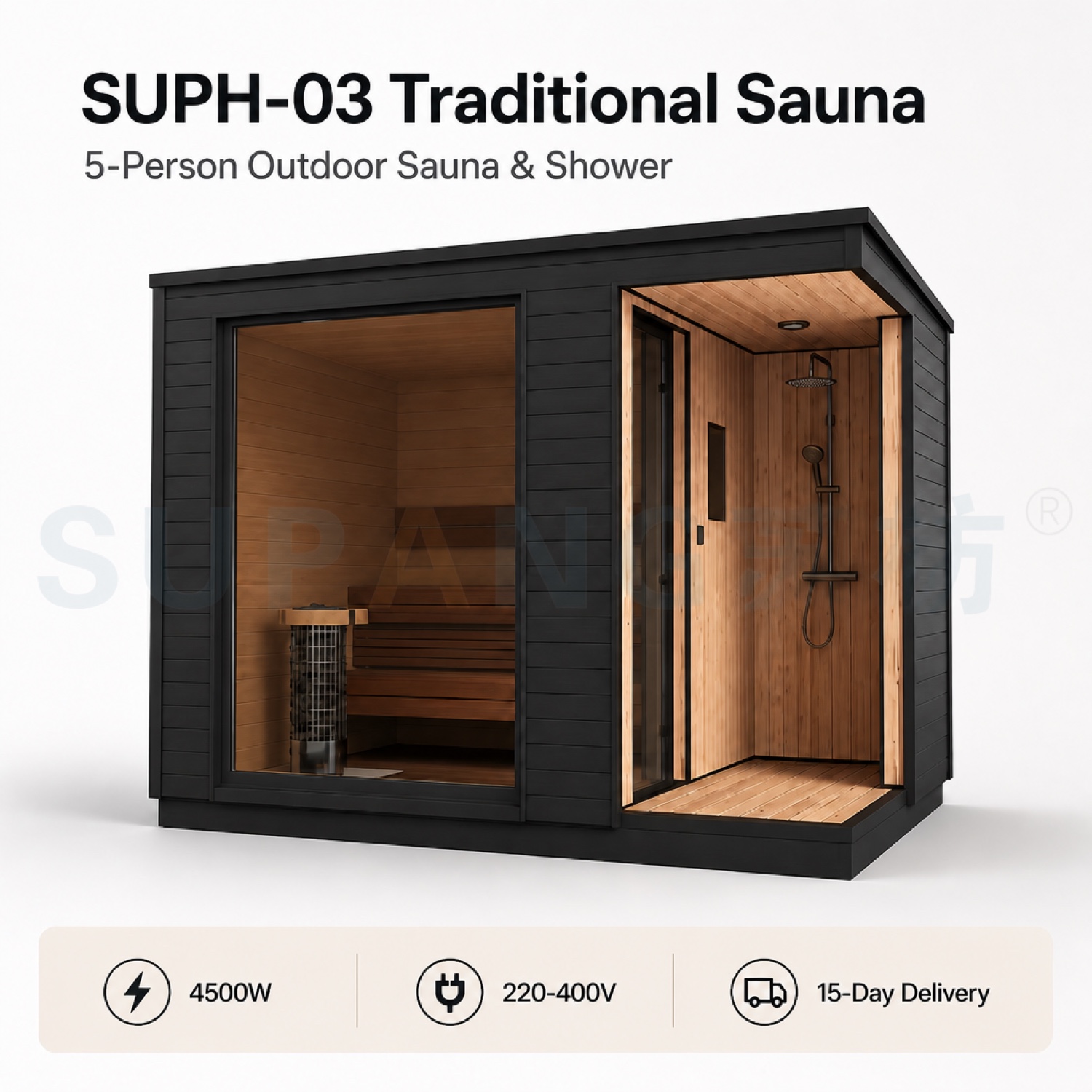 Cassina single person traditional sauna hero