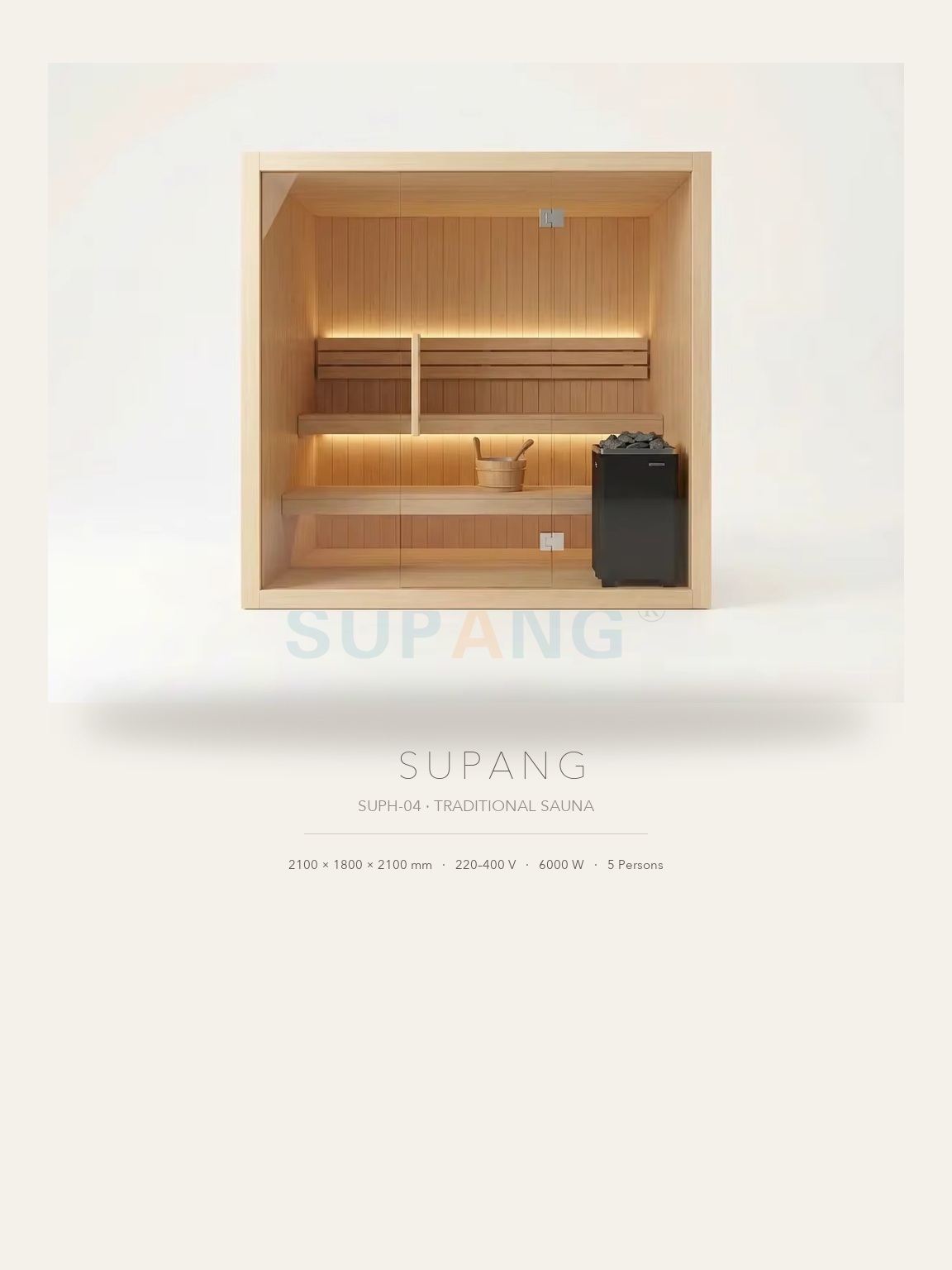 Cassina single person traditional sauna hero